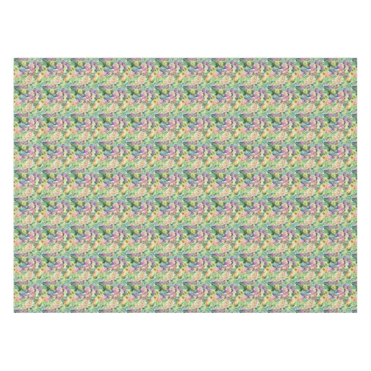 Exotic Blooming Waterverf Cacti Pattern Tafelkleed (Voorkant (Horizontaal))