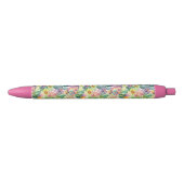 Exotic Blooming Waterverf Cacti Pattern Zwarte Inkt Pen (Voorkant)