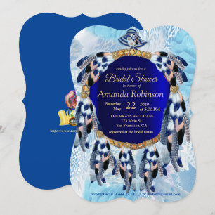Exotic Blue Dream Catcher Bridal Shower Kaart
