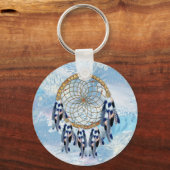 Exotic Blue Dream Catcher Groomsman cadeau Sleutelhanger (Voorkant)
