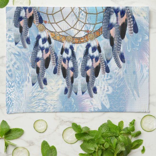 Exotic Blue Dream Catcher Home Decor Theedoek (Gevouwen)
