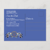 Exotic Blue Dream Catcher Save the date Aankondigingskaart (Achterkant)
