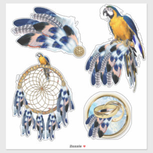 Exotic Blue Dream Catcher Sticker