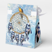 Exotic Blue Dream Catcher Wedding Bedankdoosjes (Achterkant)