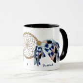 Exotic Blue Dream Catcher Wedding Gift Mok (Voorkant rechts)