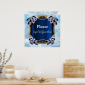 Exotic Blue Dream Catcher Wedding Poster (Keuken)