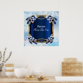 Exotic Blue Dream Catcher Wedding Poster (Keuken)
