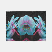 Exotic Blue Orchid Reflection Fleece Deken (Voorkant (Horizontaal))