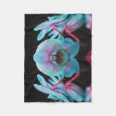 Exotic Blue Orchid Reflection Fleece Deken (Voorkant)