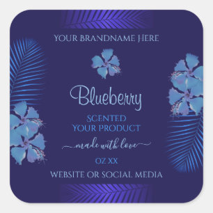 Exotic Blue Product Labels Blauwgroen Hawaiian Flo