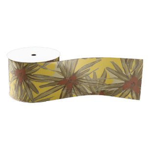 Exotic Bromeliads Patroon Grosgrain Lint