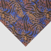 Exotic Brown Blue Animal Print Tissuepapier (Detail)