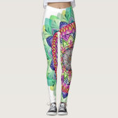 Exotic Colorful mandala Leggings (Voorkant)