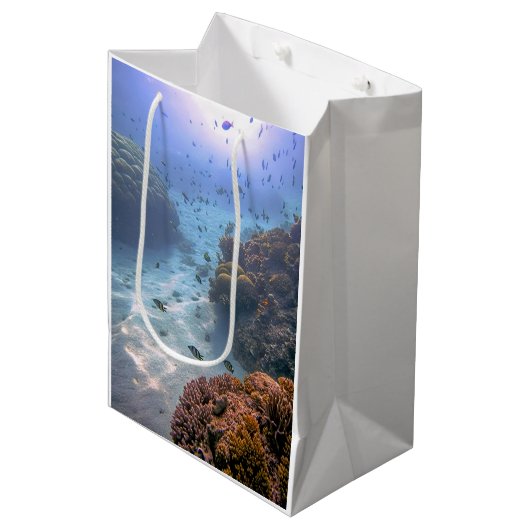 Exotic coral reef photo effect medium cadeauzakje (Voorkant Gekanteld)