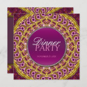 Exotic Eastern Dinner Party Invitation spéciale (Devant / Derrière)