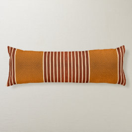 Exotic Faux Snake Leather & Linear Stripe Pumpkin Lichaamskussen