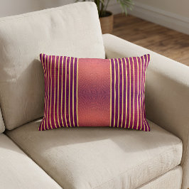 Exotic Faux Snake Leather & Linear Stripe Salmon Accent Kussen