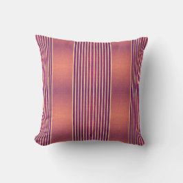 Exotic Faux Snake Leather & Linear Stripe Salmon Kussen