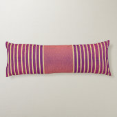 Exotic Faux Snake Leather & Linear Stripe Salmon Lichaamskussen (Achterkant)