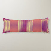 Exotic Faux Snake Leather & Linear Stripe Salmon Lichaamskussen (Voorkant)