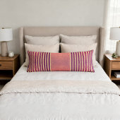 Exotic Faux Snake Leather & Linear Stripe Salmon Lichaamskussen