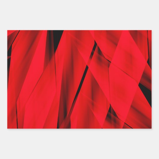 Exotic Flaming Red Trendy Abstract Design Inpakpapier Vel (Voorkant 2)