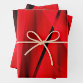 Exotic Flaming Red Trendy Abstract Design Inpakpapier Vel (In situ)