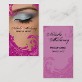 Exotic Floral Makeup Artist Visitekaartje (Voorkant / Achterkant)