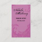 Exotic Floral Makeup Artist Visitekaartje (Achterkant)