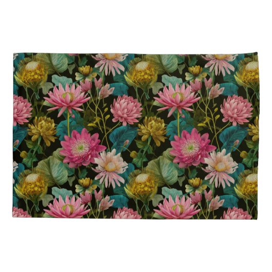 Exotic Floral Pattern BOHO Chic Tropical Foliage  Kussensloop (Achterkant)