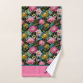 Exotic Floral Pattern Lush Tropical Leaves Name  (Serviette à main)