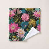 Exotic Floral Pattern Lush Tropical Leaves Name  (Gant de toilette)