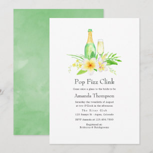 Exotic Frangipani Pop Fizz Clink Vrijgezellenfeest Kaart