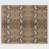 Exotic Gold Brown Python Snakeskin Cadeaupapier (Vlak)