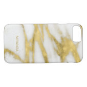 Exotic Gold en White Marble Abstract Pattern Case-Mate iPhone Case (Achterkant (Horizontaal))
