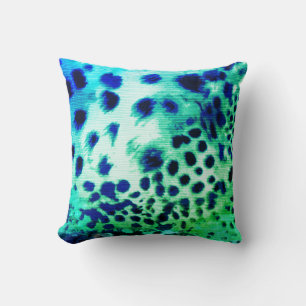 Exotic Green Leopard Print Sierkussen
