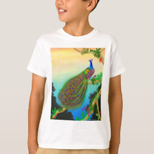 Exotic Green Peacock Kinder T-Shirt
