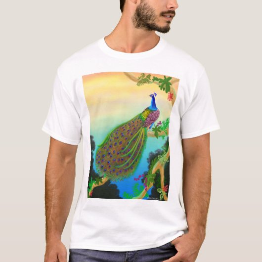 Exotic Green Peacock T-Shirt (Voorkant)