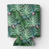 Exotic Green Tropical Leaves Pattern Blikjeskoeler (Achterkant)