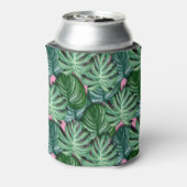 Exotic Green Tropical Leaves Pattern Blikjeskoeler (Blikje Achterkant)