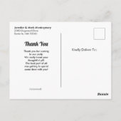 Exotic Green Tropical Leaves Pattern Hartelijk dan Briefkaart (Achterkant)