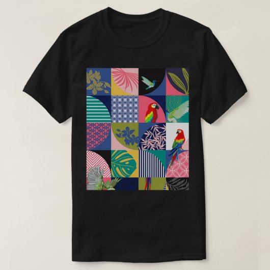 Exotic Hawaii Parrot Birds T-shirt (Design voorkant)