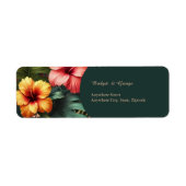 Exotic Hawaiian Tropical Wedding Retouradres Etiket (Voorkant)