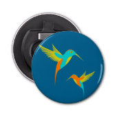 Exotic Hummingbird Blue Button Flesopener (Voorkant)