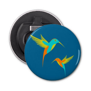 Exotic Hummingbird Blue Button Flesopener