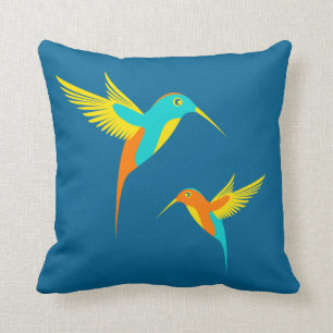 Exotic Hummingbird Blue Kussen