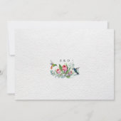 Exotic Hummingbirds Eucalyptus Protea Wedding Save The Date (Achterkant)