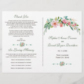 Exotic Luau Tropical Floral Wedding Programme (Voorkant)