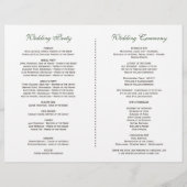 Exotic Luau Tropical Floral Wedding Programme (Achterkant)