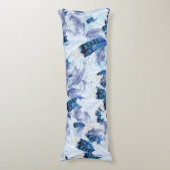 Exotic Mix Blue Bird Print Lichaamskussen (Voorkant Verticaal)